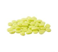 50PCS Glow-in-The-Dark Garden Pebbles, Luminous Resin Cobblestones for Pathways, Walkways, Flower Beds, Aquariums & Fish Tanks - Eco-Frien(Yellow)