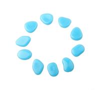 50PCS Glow-in-The-Dark Garden Pebbles, Luminous Resin Cobblestones for Pathways, Walkways, Flower Beds, Aquariums & Fish Tanks - Eco-Frien(Blue)