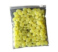 50pcs Glow in the Dark Pebbles, Colorful Fish Tank Gravel, Garden Stones Powered by Light or Solar Energy, Suitable for Fish Tanks, Pot Plants, Vase, Outdoor, Lawn Yard, Sidewalk (Yellow)