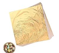 50Pcs Gold Leaf Sheets for Art & DIY Projects, Gold Foil Paper, Gold Flakes, for Gilding Crafting, Picture Frames, Resin, Bronzing, Furniture, Nail,Candles,Buddha Rock Painting,5.5" x 5.5"