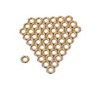 50pcs Golden Zinc Alloy Fine Tooth Nut 8mm for Guitar Jack