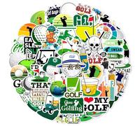 50pcs Golf Sport Stickers for Water Bottle, Cool Waterproof Vinyl Decal for Adult Kids Phone Computer Notebook Laptop Travel Case Guitar Skateboard Scrapbook