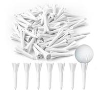 50pcs Golf Tees, Plastic Short Golf Tees 1-1/2 Inch Bulk Golf Tees Golf Training Accessories Golf Practice Tool for Irons, Par Threes, Hybrids (White)