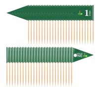 50pcs Golf Themed Toothpick Flags, Hole in One 1st Birthday Golf Cocktail Picks Mini Stick Cake Toppers Flags Mini Golf Flags Toothpicks for Cupcake Party Bar Food Decorations(Style 1)