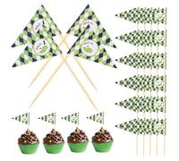 50pcs Golf Toothpick Flags, Mini Golf Themed Toothpick Flags Golf Cocktail Picks Cupcakes Toppers Food Stick Flags for Food Baby 1st Birthday Party Celebration Bar Decorations (Style B)
