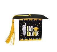 50pcs Graduation Bachelor Hat Candy Box Multifunction Dessert Cupcake Organization for Children Girl Boys Birthday Chocolate Candy Gift Box