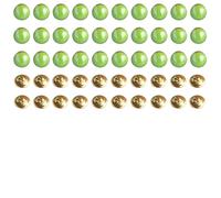 50pcs Green Pearl Buttons 10mm, Pearl Dome Cap Copper Base Buttons for Clothes Sewing DIY Craft Projects