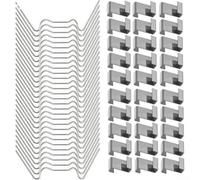 50pcs Greenhouse Glass Clips Stainless Steel W Z Glazing Fitting | Stainless Steel, Weather-resistant, Spring-loaded for Design, Fits Glass Panels, Includes 25 W And 25 Z Clips