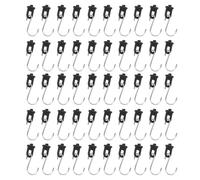 50pcs Greenhouse Hooks Hanger Greenhouse Twist Clips, Greenhouse Fixing Clips with Stainless Steel S Hooks for Outdoor Garden Hanging Plants Plastic Insulation Netting Shading
