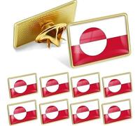 50Pcs Greenland Flag Pins Bulk - Metal Denmark Danish Dane Greenland Brooch Badge Lapel Pin Traveler Souvenir Gifts