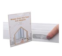 50PCS Grey Window Weep Drain Hole Cover Screen Patch Adhesive Window Screen Hole Repair Patch Kit