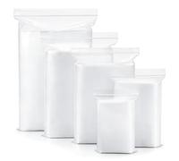 50PCS Grip Seal Bags Secure & Convenient, Reusable Plastic Bags for Nuts, Grains, Collectibles, Dried Fruit & Clothes, Clear Zip Lock Bag, Large Freezer Bag Ziplock Ideal for Food - 5 Multiple Sizes