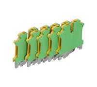 50Pcs Grounding Terminal Pure Copper DIN Rail Mounted Earth Terminal Block Yellow Green TYP USLKG-3 Professional Accessories