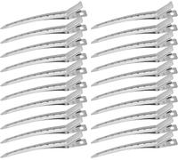 50pcs Hair Clips for Styling Duckbill Hair Clips 3.5 Inch Metal Sectioning Silver Pin Curl Clips Long Clips Hairdressing Alligator Curl for Women Girls Salon