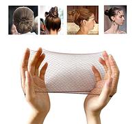 50PCS Hair Nets Invisible Elastic Edge Mesh Bun Hair Nets for Ballet Dance 20" Coffee