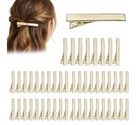 50pcs Hair Sectioning Clips - Decorative Duck Billed Hair Clips | Extended Non-Slip Hairs Pins No-Trace Metal Women Long Duck Clip Smooth Edges Colorful Salon Accessories for Mom Wife