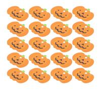 50pcs Halloween Pumpkin Gift Tag DIY Hanging Tags Paper Orange | Smooth Writing, Pre-punched Holes, Marker Pen Compatible, No Ink Bleeding for Invitation and Student Cards