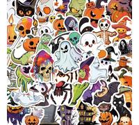 50Pcs Halloween Stickers for Kids,Personalized Kids Stickers for Water Bottle,MacBook,Car,Bumper,Luggage, Laptop,Waterproof Stickers for Adults Teens Boys Girl (50PCS Halloween Stickers)