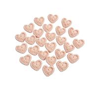 50Pcs Hand Crochet Heart Applique Milk Cotton Knit Heart Patch