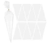 50Pcs HDPE White Grout Bags for Cement and Concrete | Tear resistant bag applicators, for grout and masonry work, 45.00X24.00X0.10cm, set of 50