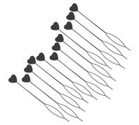 50pcs Heart Shaped Abs Topsy Tail Hair Braid Tool Black