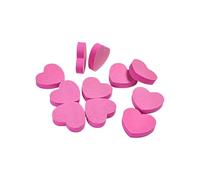 50pcs Heart-Shaped Buffers, Sponges Files with Textures for Gentle Polishing Travel & Home Manicure Miniature Heart File Double Sided Gentle Buffer NonDamaging Portable for Travel