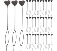 50pcs Heart Shaped Plastic Topsy Tail Hair Braid Tool for Styling