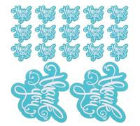 50pcs Heart Shaped Thank You Cards Green Paper Mini Size