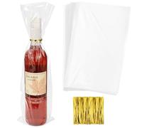 50PCS Heat Shrink Wrap Bags 4.5x14.5 Inches Clear PVC Heat Seal Plastic Bags for Packaging Soap Bath Bomb Makeup Shoes Candles Jars Homemade DIY Tumbler Small Christmas Halloween and Easter Gifts