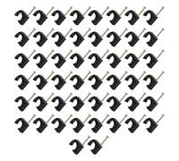 50pcs Heavy-Duty J Hook Clamps for CPVC Metal Tubing Steel Nails Secure Mounting Hardware Steel Nail J Hook Brackets for Pipe Associations