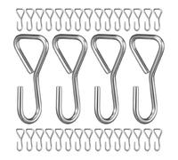 50pcs Heavy Duty S Shaped Seat Cover Hooks, Stainless Steel 28mm Car | Rust Resistant Silver Design, Space Saving Hanging for Bags and Purses, Quick Installation for Vehicle Interior