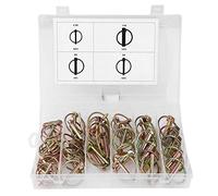 50pcs Heavy Duty Steel Hitch Pins for Tractors, Farm Trailer Clips Fasteners Assortment Kit with Lynch Pin Style
