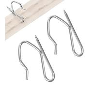 50pcs Heavy Duty Zinc Metal Drapery Pin Hooks,Metal Curtains Hooks,Curtain Pin Hooks,Window hooks metal,Pinch Pleat CurtainHooks,Heavy Duty CurtainHooks for Window/Shower/Pencil Pleat Curtain