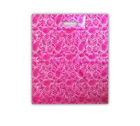 50pcs Heena Medium Plastic Carrier Bags, Strong Double Patch Handle, Assorted Colours (Pink)