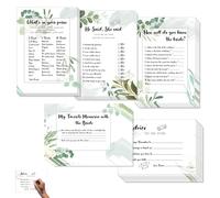 50pcs Hen Party Game Bride Do Card Games 5 Styles Hen Night Party Games for Adults (Green)