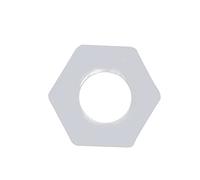 50Pcs Hex Nuts Plastic White Hexagonal Nuts for Industrial Accessories Hardware Nuts and Bolts (M6)