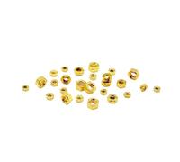 50pcs Hex Nuts Titanium Plating Gold Carbon Steel Hexagon Nuts Metric M2 M2.5 M3 M4 M5 M6 Fasteners Hardware Tools(M4)