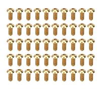 50Pcs Hex Socket Screws Half Round Head Pure Copper Fasteners, M4 Metric Socket Screws with Smooth Surface and High Wear Resistance, Assorted Lengths 8mm 10mm 12mm 16mm for Electro (M4*10 mm)