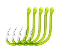 50pcs High Carbon Steel Fluorescent Fishing Hooks for Anglers