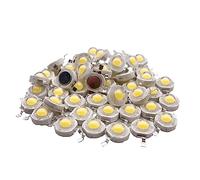 50pcs High Power LED Chip Natural White (4000K-4500K, 560mA-700mA Connection DC 3V-3.4V with 3 Watt) Super Bright Intensity SMD COB Light Emitter Components Diode Bulb Lamp Beads DIY Lighting