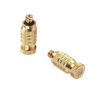 50pcs High Pressure Atomizer Nozzle Brass Misting Nozzles for Outdoor Cooling System, Landscaping, Greenhouse Irrigation, Air Humidification, Anti-Drip Fogging Spray Head 2 Sections Orifice Dia 0.3mm