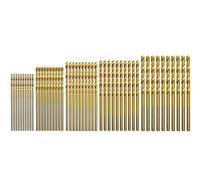 50PCS High Speed Steel Ti-plated Twist Bit Titanium Coated Drill Bits Tool 1mm 1.5mm 2mm 2.5mm 3mm