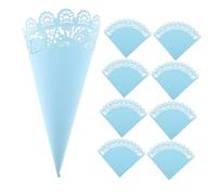 50Pcs Hollow Lace Paper Cones for Weddings Colorful Confetti Holders for Celebrations Easy to Assemble Petal Cones for Events and Parties