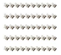 50Pcs Hollow Paper Clips, 32mm Metal Medium Office Clamp Clips Paper Organizer for Paperwork Sewing Crafts Kids Teacher Food Packages (Antique Bronze)
