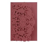 50Pcs Hollowed Floral Wedding Invitations Folding Paper Invitation Lace Greeting Cards for Wedding Festival Celebration Baby Shower Cards