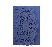 50Pcs Hollowed Floral Wedding Invitations Folding Paper Invitation Lace Greeting Cards for Wedding Festival Celebration Baby Shower Cards