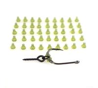 50pcs Hook Stops Beads Compatible with For Carp Fishing Hair Rigs Hooklink Screws (green)