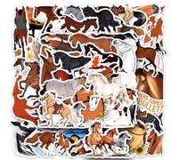 50Pcs Horse Stickers Sets,Waterproof Vinyl Cartoon Horse Stickers for Kids,Graffiti Stickers Decals for Skateboard Laptop Phone Water Bottle Luggage Motorcycle Helmet Bicycle Fridge Kids Teens Gift