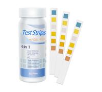 50pcs Hot Tub 6 In 1 Test Strips,PH Test Strips,PH Tester For Water,Water Testing Kits For Drinking Water,For Rapid Determination Of Chlorine,PH,Total Alkalinity In Water