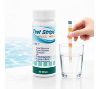 50Pcs Hot Tub Test Strips, 6-in-1 Pool Test Strips, Clearwater Teststrips, Lazy SPA Testing, Easy-to-use Universal Testing Suitable for Pools, Laboratories, Aquariums, Schools, and Ponds (1)